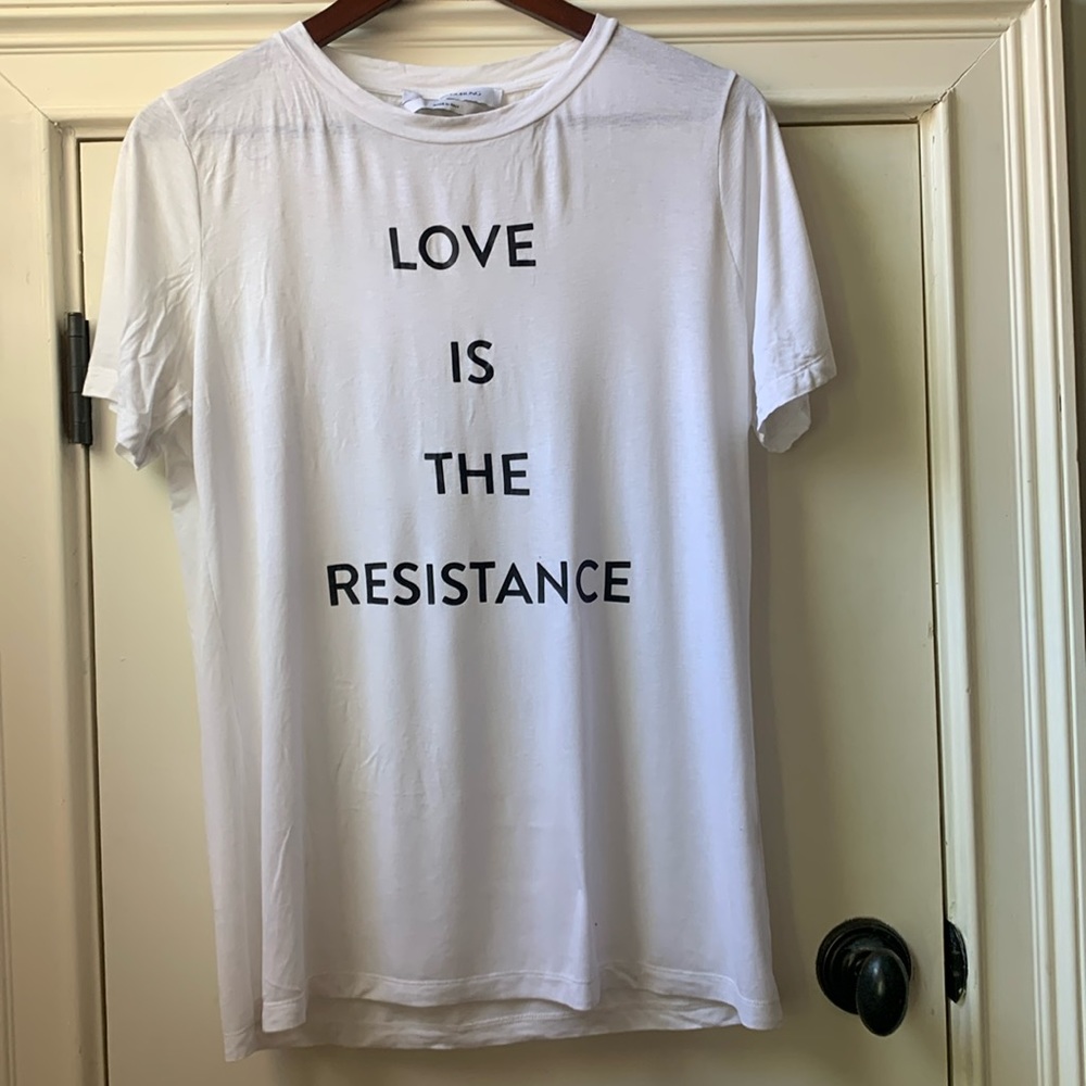 NWOT Prabal Gurung Graphic T-Shirt “Love is the Resistance”